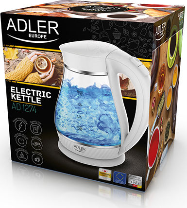 Adler Електрически Кана 1.7л 2200W Бяла