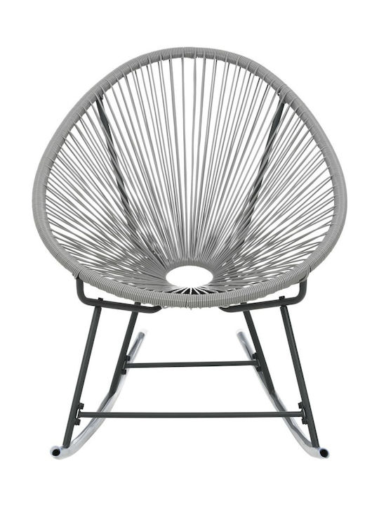 Κουνιστή Καρέκλα Rattan Γκρι 72.5x77x90εκ.