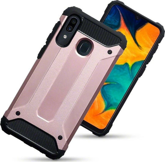 Terrapin Double Layer Impact Back Cover Πλαστικό Ροζ Χρυσό (Galaxy A30)