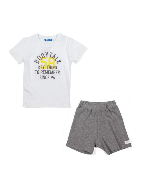 BodyTalk Kinder Set mit Shorts Sommer 2Stück Weiß