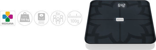 Medisana BS 450 Connect Digital Bathroom Scale with Body Fat Counter Black