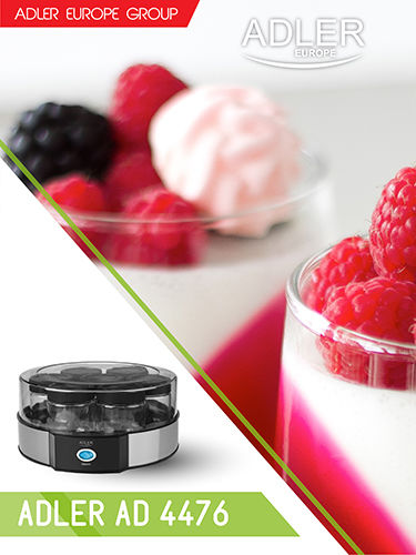 Adler Yogurt Maker with Jars 1.4lt Silver 20W