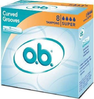 O.B. Original Curved Grooves Super για Αυξημένη Ροή 8τμχ