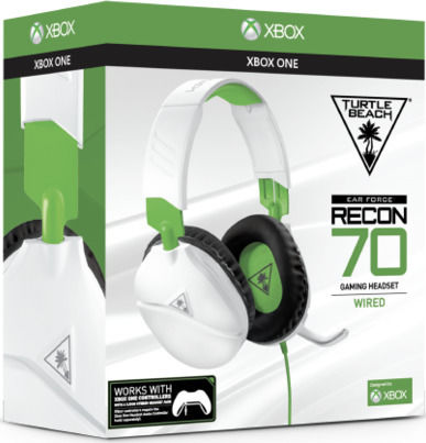 Turtle Beach Recon 70 Xbox One Over Ear Gaming Headset με σύνδεση 3.5mm Λευκό