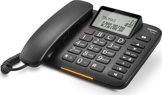 Gigaset DL380 Corded Office Phone for Elderly Black S30850-S217-R601