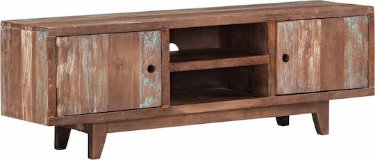 TV Stand from Solid Wood Multicolour L118xW30xH40cm