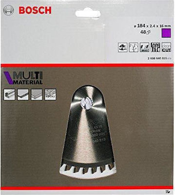 Bosch Πριονόδισκος Multi Material 184mm Диск за рязане Дървени 184мм 1бр