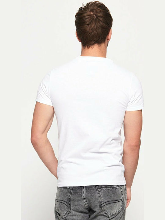 Superdry Malibu Ανδρικό T-shirt Λευκό Με Στάμπα