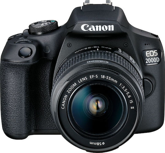 Canon DSLR Camera EOS 2000D Crop Frame Kit (EF-S 18-55mm F3.5-5.6 IS II + EF 50mm f/1.8 STM) Black