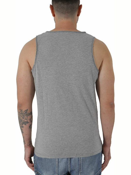 Funky Buddha Men's Sleeveless Blouse Dk Grey Melange