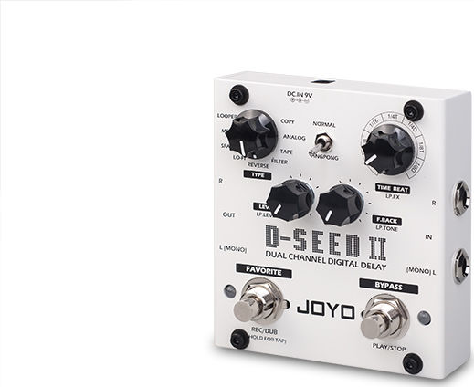 Joyo D-SEED II Dual Channel Digital Πετάλι Effect Delay Ηλεκτρικής Κιθάρας, Ηλεκτρικού Μπάσου και Ηλεκτροακουστικών Οργάνων