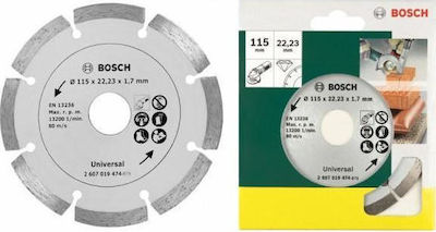 Bosch Διαμαντόδισκος Δομικών Υλικών Promoline 115mm Slicer/Coarse Grater Disc Construction Materials 115mm 1pcs