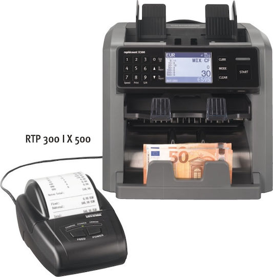 Ratiotec Rapidcount X400 Money Counter with Mixed Counting Capability and Speed 1000 Banknotes per Minute