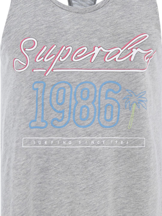 Superdry Neon Light Summer Women's Blouse Sleeveless Gray