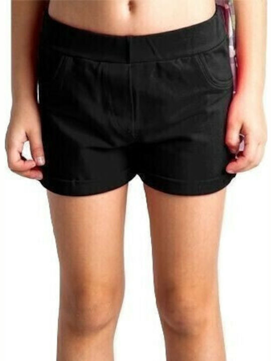 Kinder-Shorts/Bermudas Stoff Schwarz