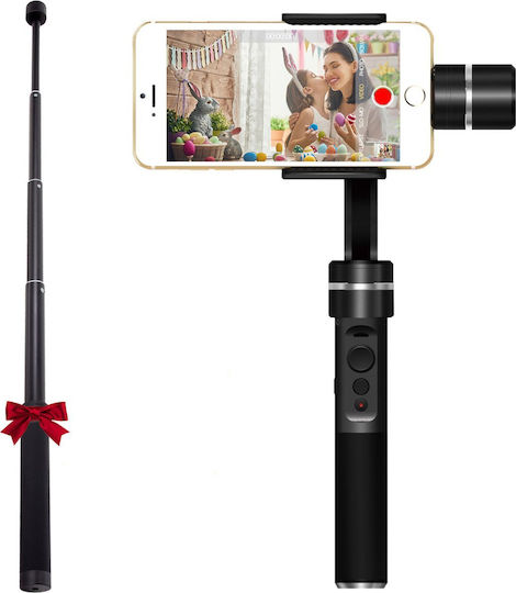 FeiyuTech SPG Gimbal за мобилни телефони с 3-осов стабилизатор и 8 часа работа Черен