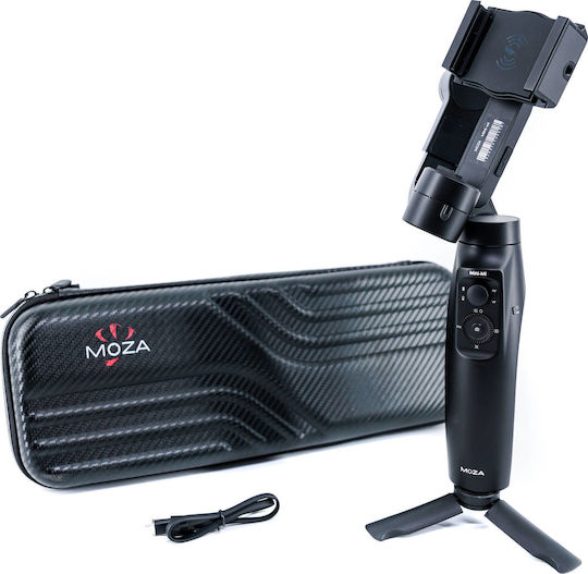Gudsen Moza Mini-MI Gimbal Mobil cu Stabilizator pe 3 Axe și o durată de viață a bateriei de 10 ore Negru