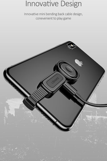 Usams AU06 Dual Lightning Ring Holder Adapter Μαύρο