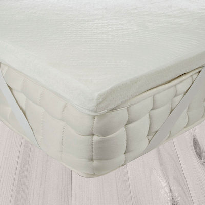 Anna Riska Topper Memory Foam Single Spumă de memorie cu Husă Detașabilă & Benzi Elastice de Fixare 100x200x5buc