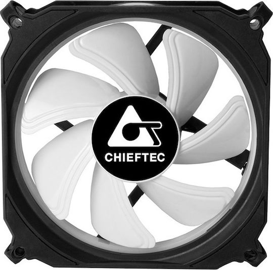 Chieftec CF-1225 Gehäuselüfter 120mm (1200rpm / 53cfm) mit RGB-Beleuchtung und Verbindung 6-polig