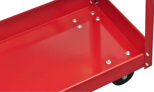 vidaXL Wheeled Metallic Tool Carrier 2 Slot W84xD41xH78cm