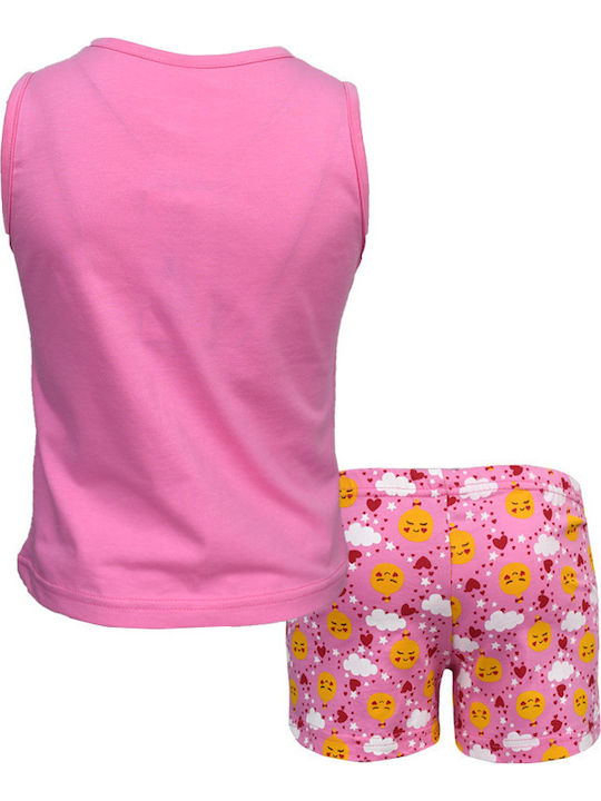 Dreams by Joyce Set Top & Bottom Kids Summer Pyjamas Fuchsia