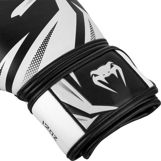 Venum Challenger 3.0 03525 Γάντια Πυγμαχίας από Συνθετικό Δέρμα για Αγώνα Μαύρα/Λευκά