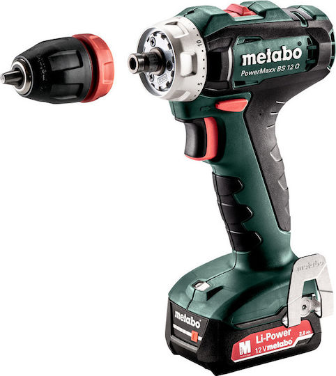 Metabo PowerMaxx BS 12 Q Δραπανοκατσάβιδο Μπαταρίας 12V 2x2Ah
