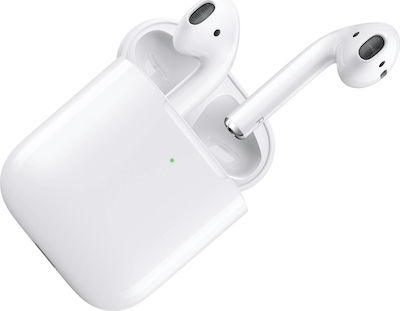 Apple AirPods με Ασύρματη Θήκη Φόρτισης (2019) Earbud Bluetooth Handsfree Λευκό