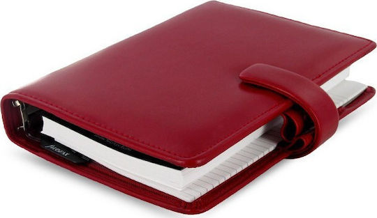 Filofax Metropol Personal Седмичен Организатор Червено 18.7x18.7см. Кожа