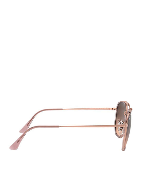 Ray Ban The Marshal II Unisex Γυαλιά Ηλίου με Ροζ Χρυσό Μεταλλικό Σκελετό και Καφέ Φακό RB3648M 9069/A5