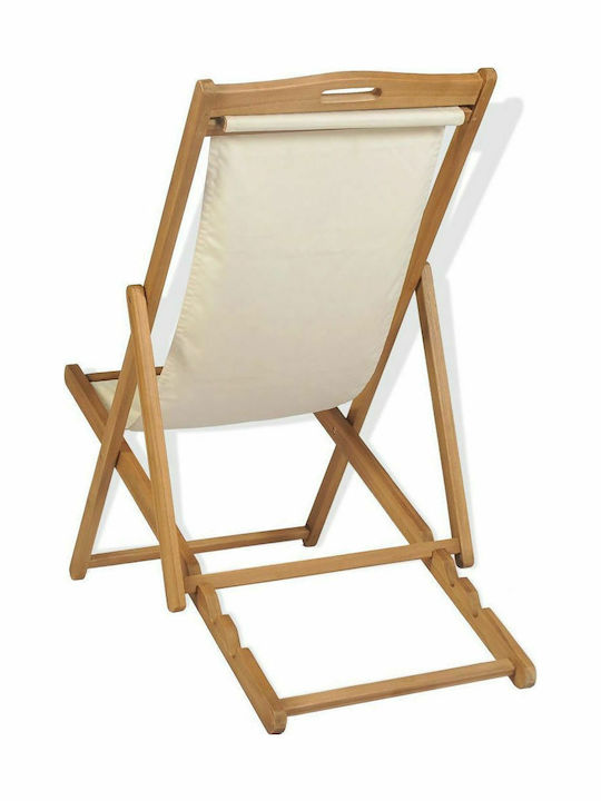 Сезлонг с Бежов Плат 105x56x96см