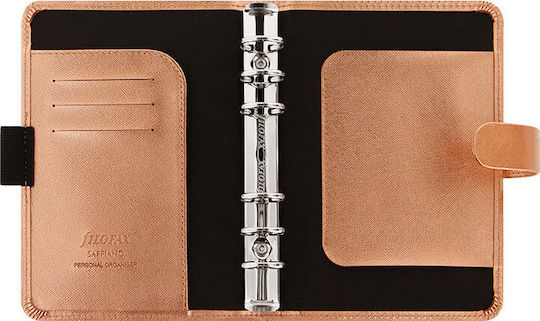 Filofax Saffiano Personal Weekly Organizer Pink Leather 18.8x18.8cm