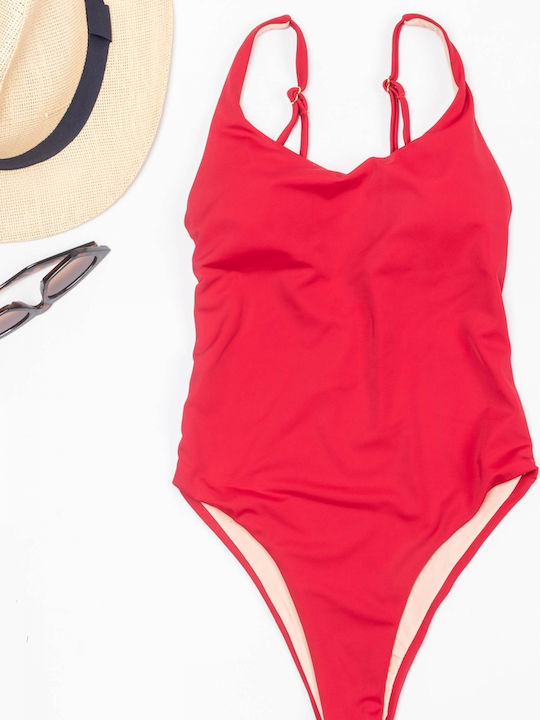 Rock Club One-Piece Swimsuit Red