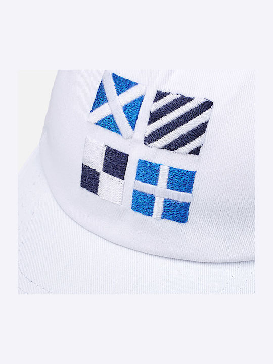 Mayoral Kids' Hat Jockey Fabric White