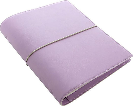 Filofax Domino Soft A5 Седмичен Организатор Розово Кожено 19x23.5см.