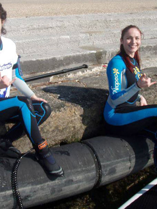 Aropec Aropec Wetsuit with Zip Black / Blue 2.5mm