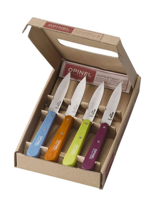 Opinel N° 112 Sweet-Pop Μαχαίρια Γενικής Χρήσης από Ανοξείδωτο Ατσάλι 4τμχ