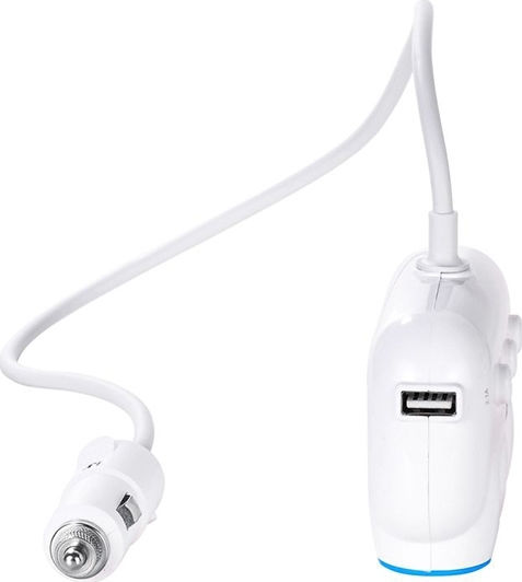 Hoco C1 Auto-Ladegerät 15.5W 3.1A mit Anschlüssen: 3xZigarettenanzünder mit Kabel Eingebettet Weiß Farbe