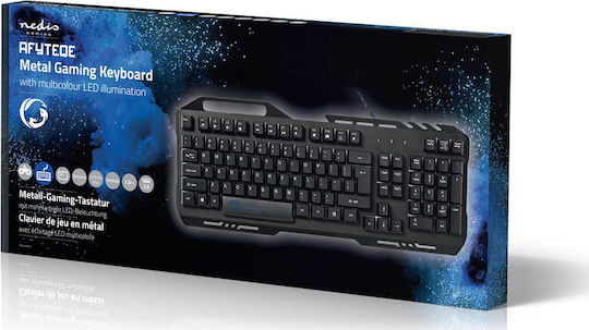 Nedis GKBD200BKUS Gaming Πληκτρολόγιο με RGB φωτισμό (Αγγλικό US)