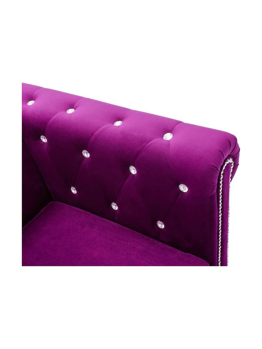 Three-Seater Couch Purple 199x75x72 cm