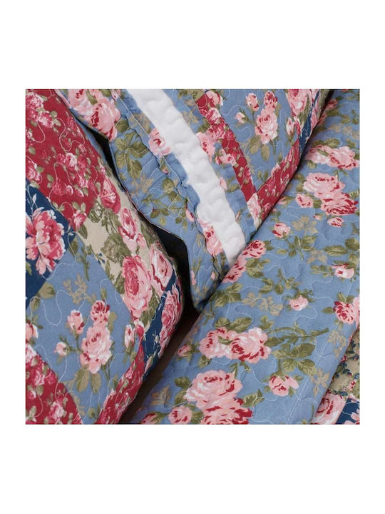 Borea Γ1 Set Coverlet Single from Polyester Blue 160x220cm 2pcs