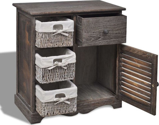 Entry Furniture with Shoe Rack Paulonia wood 60x30x63cm Entry Furniture with Shoe Rack Paulonia wood 60x30x63cm