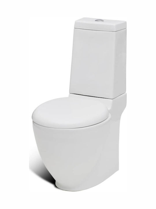 vidaXL Floor-Standing Toilet with Flush White
