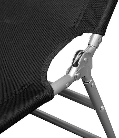vidaXL Strandliegen Schwarz Faltbar 189x58x27cm. 1Stück
