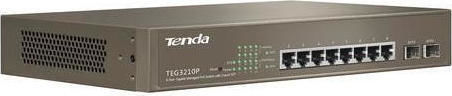 Tenda TEG3210P Managed L2 PoE+ Switch with 8 Gigabit (1Gbps) Ethernet Ports and 2 SFP Ports