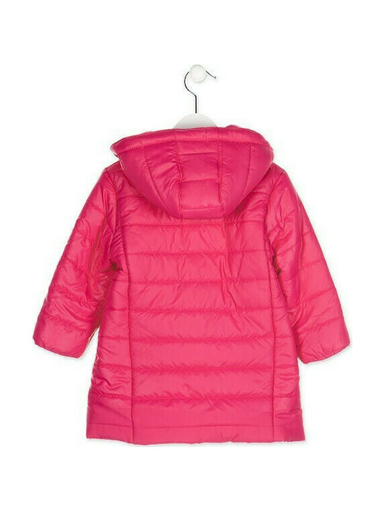 Losan Kids Quilted Jacket short Hooded Fuchsia