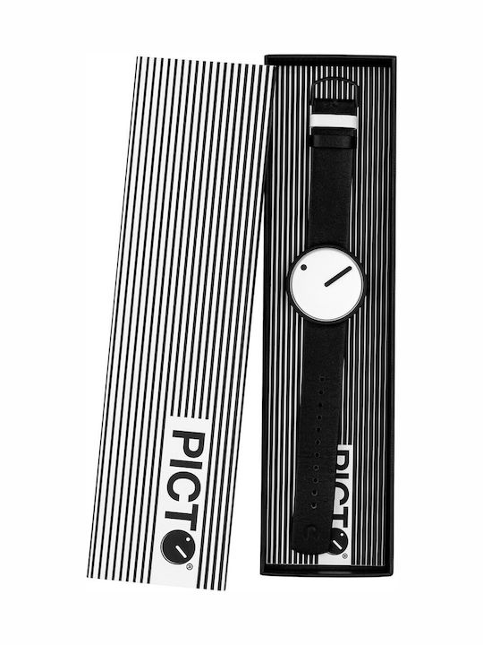 Picto Picto Women's Watch with Black Rubber Strap