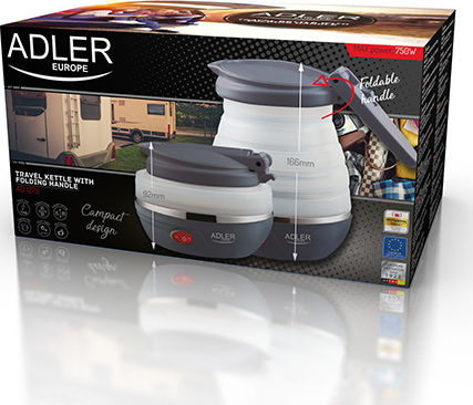 Adler Βραστήρας Ταξιδίου 600ml 750W Λευκός