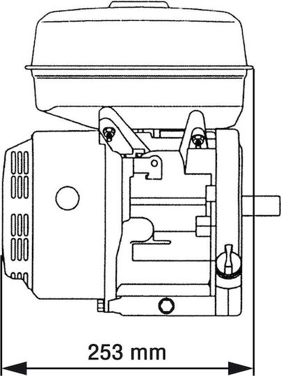 vidaXL Κινητήρας Βενζίνης Τετράχρονος 196cc 6.5hp Μέγιστων Στροφών 3600rpm με Σπείρωμα (Ρεζερβουάρ 3.7lt)